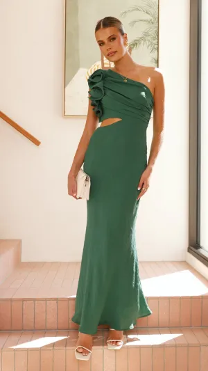 Amina Maxi Dress - Forest Green,prom dresses,wedding guest dresses,homecoming dresses,bridesmaid dresses,cocktail dresses,women clothing,summer dresses,formal dresses,sundresses,mother of the bride dresses,quince clothing,bodycon dress,dress casual,dress d