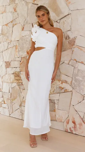 Amina Maxi Dress - White,prom dresses,wedding guest dresses,homecoming dresses,bridesmaid dresses,cocktail dresses,women clothing,summer dresses,formal dresses,sundresses,mother of the bride dresses,quince clothing,bodycon dress,dress casual,dress design,d
