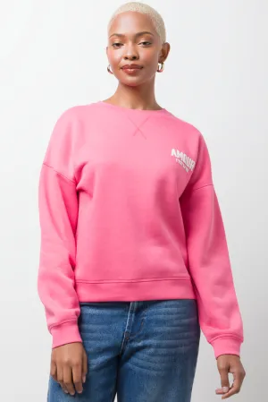 Amour C'est La Vie Crew Neck Tracktop Pink,women t-shirt cotton,women t-shirt top,boutique women's clothing