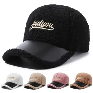 Andyou Furry Baseball Cap boater hat with bow in beach sunlight