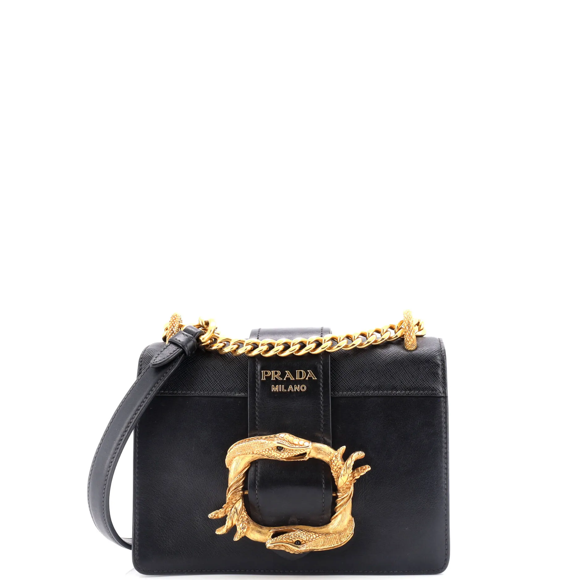 Animalier Cahier Crossbody Bag City Calf and Saffiano Small