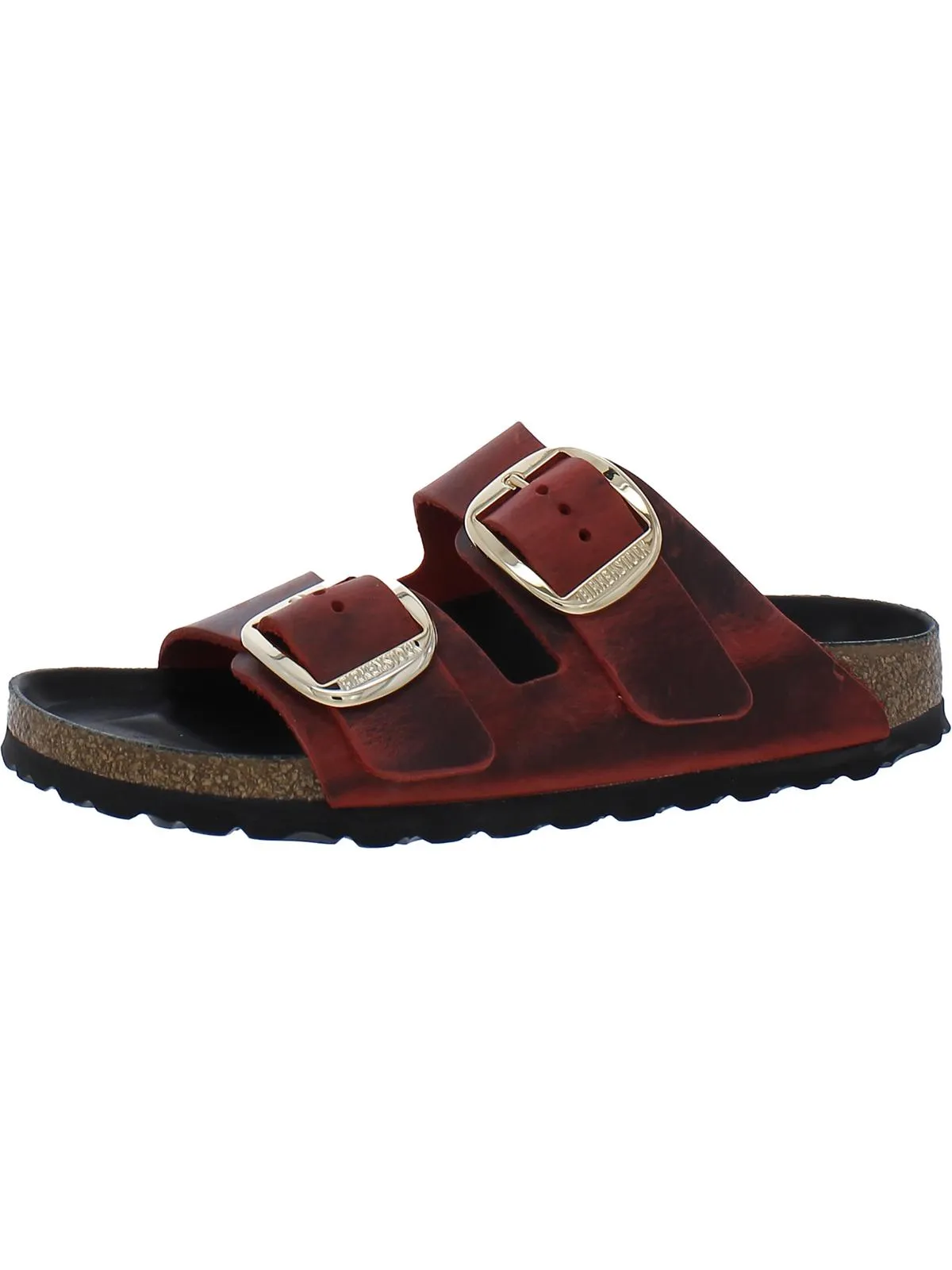 Sandales à glissière en cuir ciré pour femmes Arizona à grande boucle