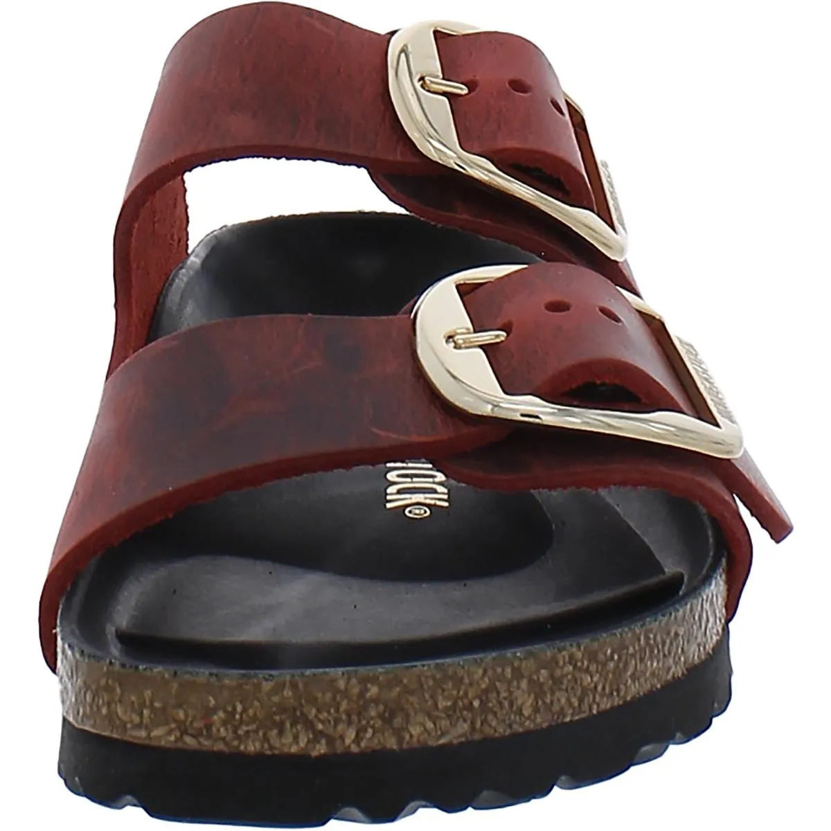Sandales à glissière en cuir ciré pour femmes Arizona à grande boucle