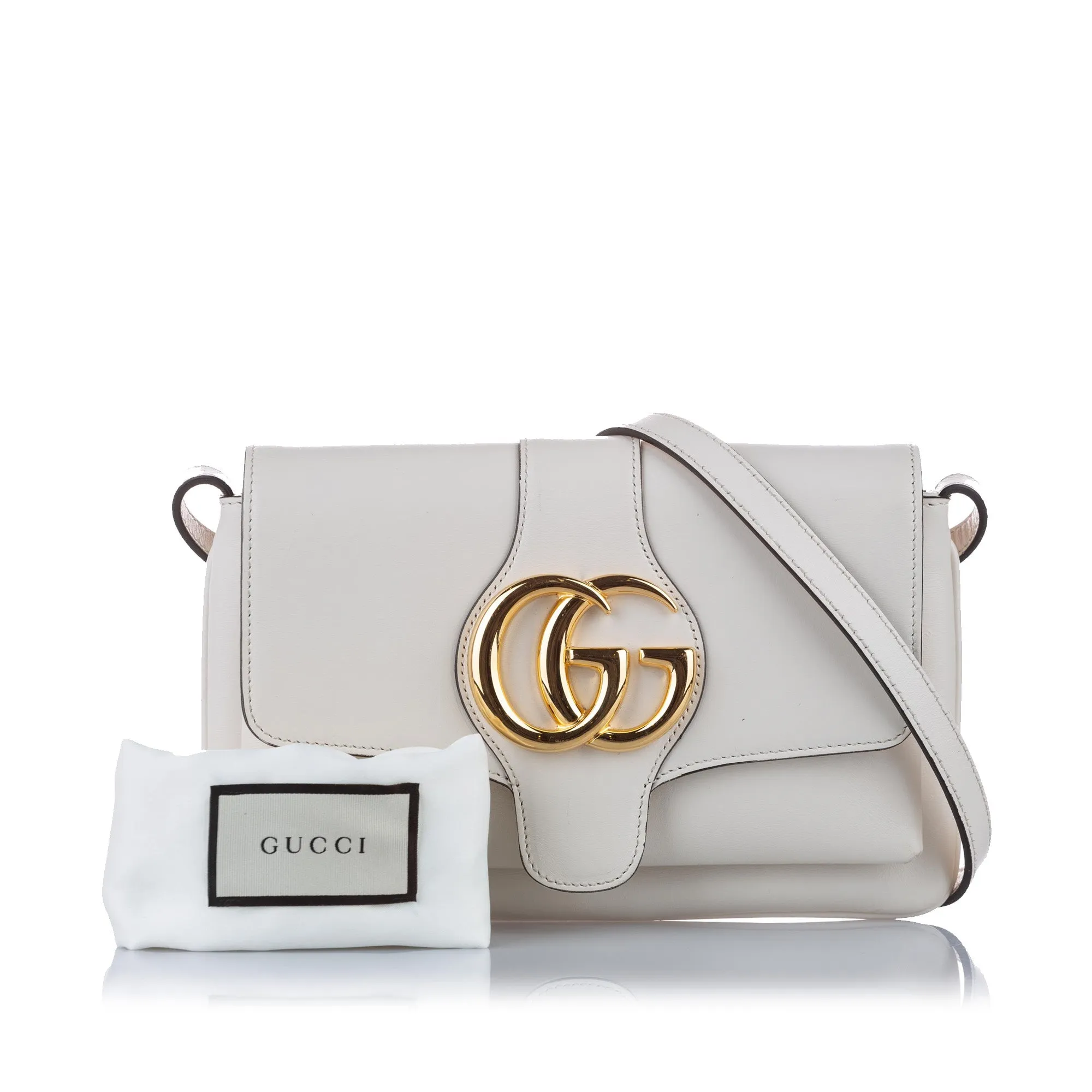 Arli Leather Crossbody Bag White