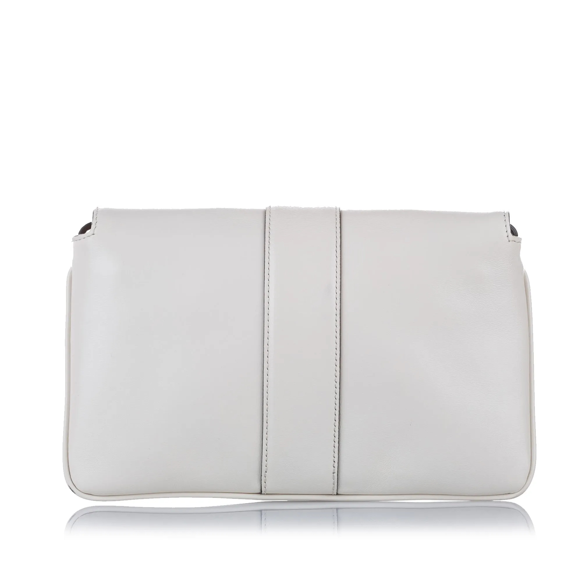 Arli Leather Crossbody Bag White