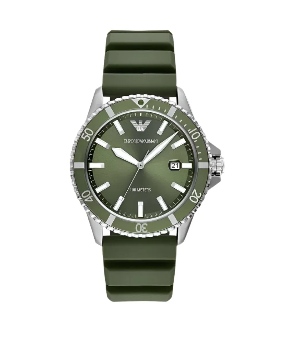 Armani Adventure Seeker Green Silicone Watch AR11638 