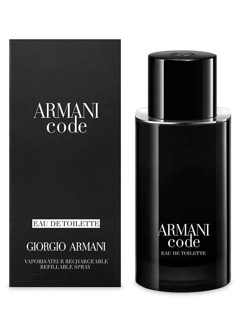 Armani Code 2.5 oz Refillable EDT for men citrus-fragrance-men-collection