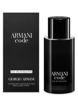 Armani Code 2.5 oz Refillable EDT for men citrus-fragrance-men-collection