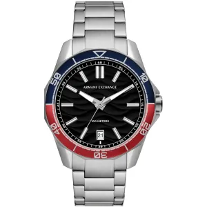Armani Exchange Men's Watch - Classic Quartz Black Dial Silver Bracelet | AX1955 Luxury Quartz Watch Quartz Watch Sale