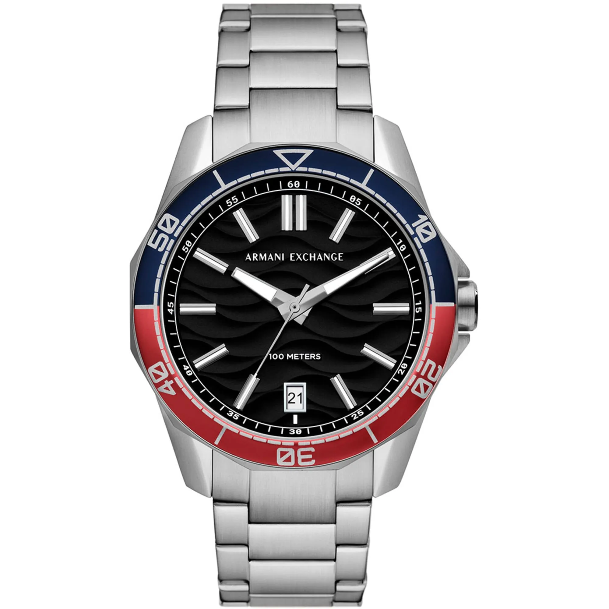 Armani Exchange Men's Watch - Classic Quartz Black Dial Silver Bracelet | AX1955 Luxury Quartz Watch Quartz Watch Sale
