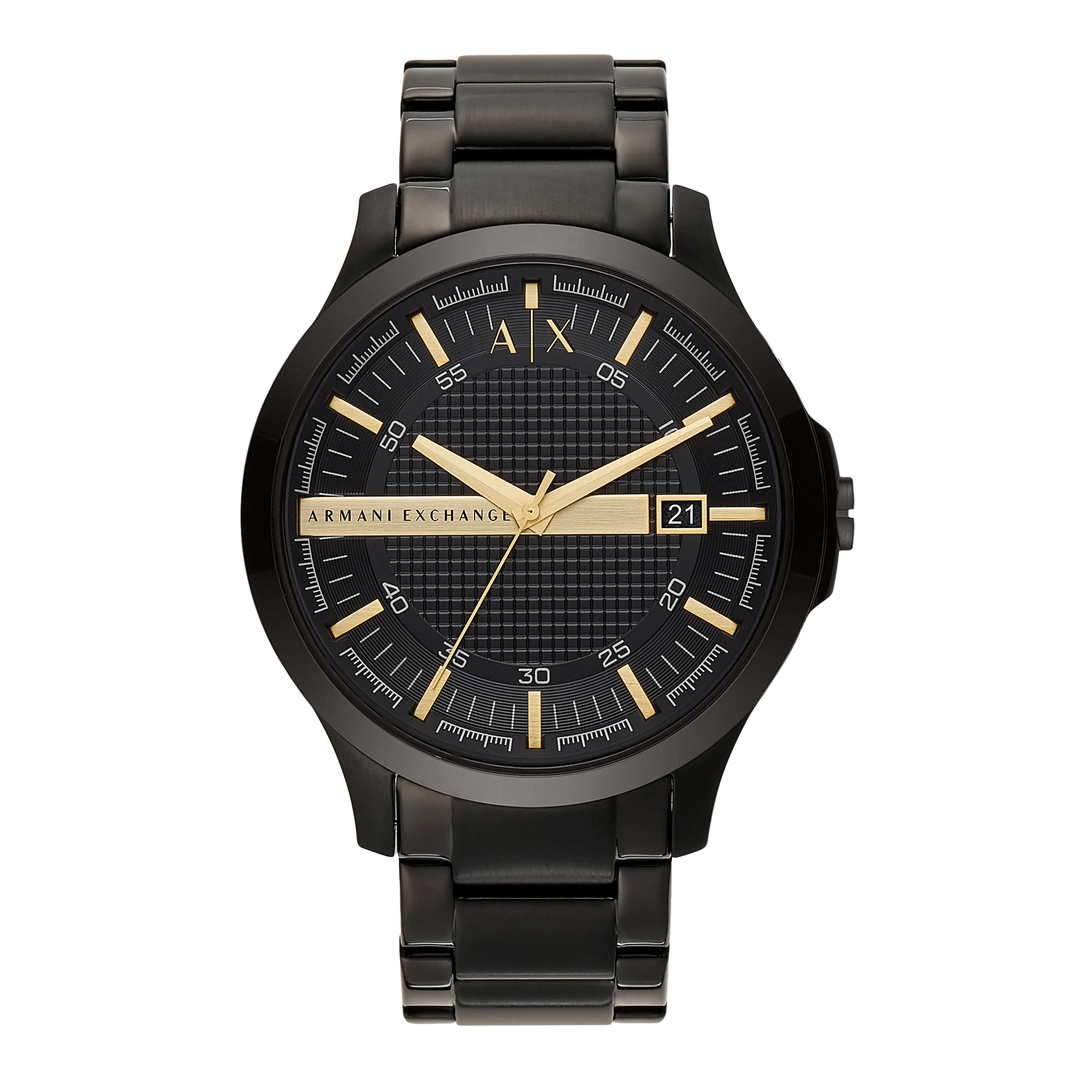 Armani Hampton Sophisticated Black Steel Watch for Men AX2413 