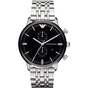 Armani Men's Watch - Classic Quartz Black Dial Stainless Steel Bracelet | AR0389 Luxury Quartz Watch Quartz Watch Sale