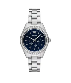 Armani Sophisticated Blue Dial Stainless Steel Watch AR11628 