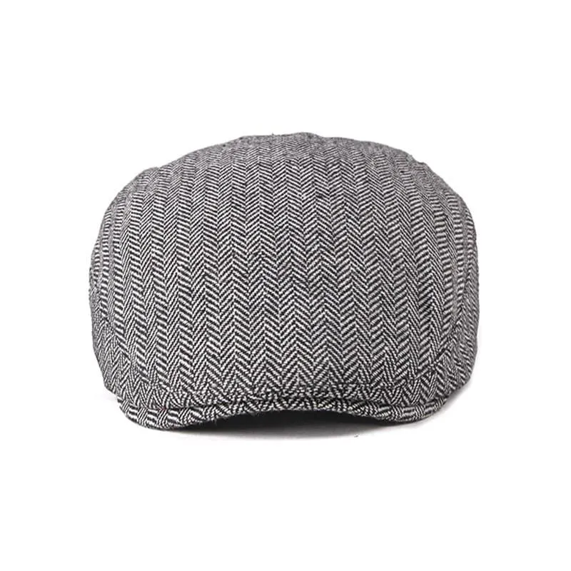 Asis Herringbone Cotton Flat Cap