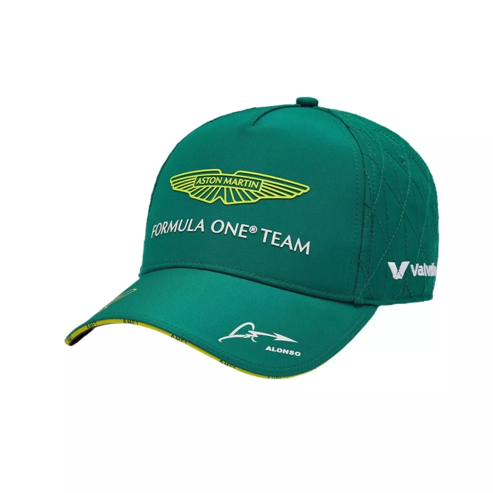 Aston Martin Formula One Baseball Cap stylish boater hat with ribbon on model