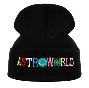 Astroworld Black Classic Beanie boater hat with bow in beach sunlight