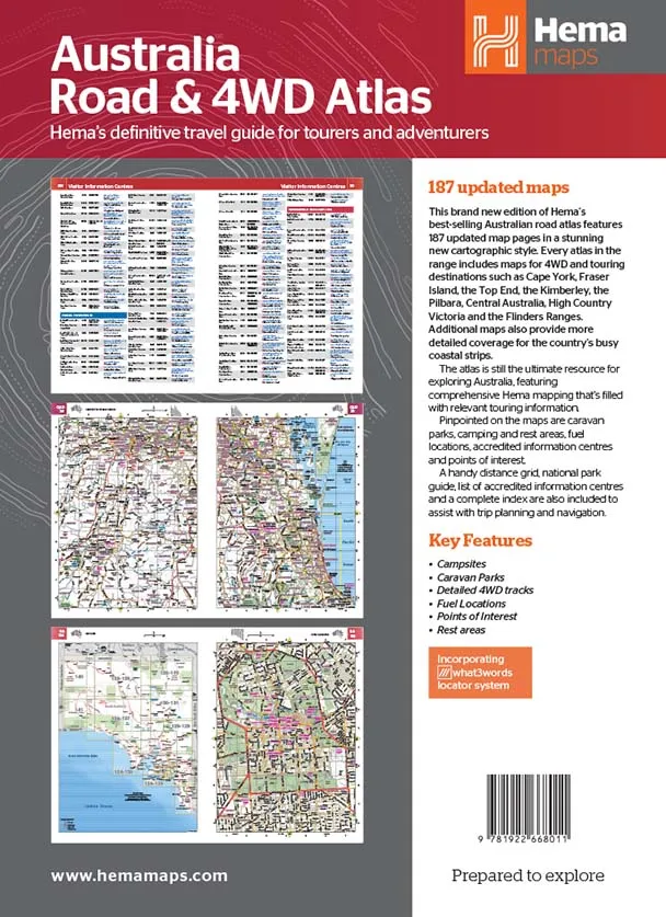 Australia Road & 4WD Atlas (Spiral Bound) - 252 x 345mm (13th Edition)