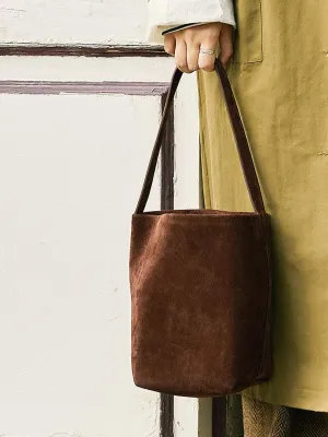 Autumn & Winter New Suede Leather Shoulder Bucket Bag | Minimalist Daily Commuter Bucket Bag for Women bucket bags for sale