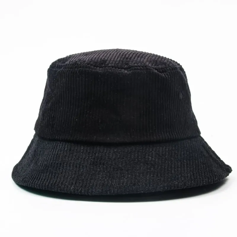 Autumn Plain Corduroy Bucket Hat