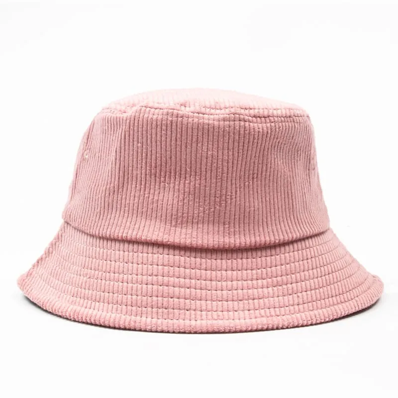 Autumn Plain Corduroy Bucket Hat