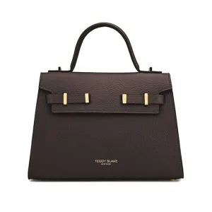 Ava  14" - Dark Brown handle bags on sale