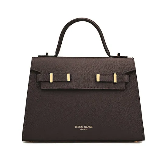 Ava  14" - Dark Brown handle bags on sale
