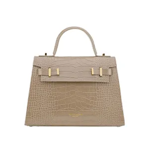 Ava Croco  11" - Light Beige handle bags on sale