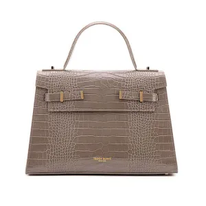 Ava Croco  14" - Beige handle bags on sale