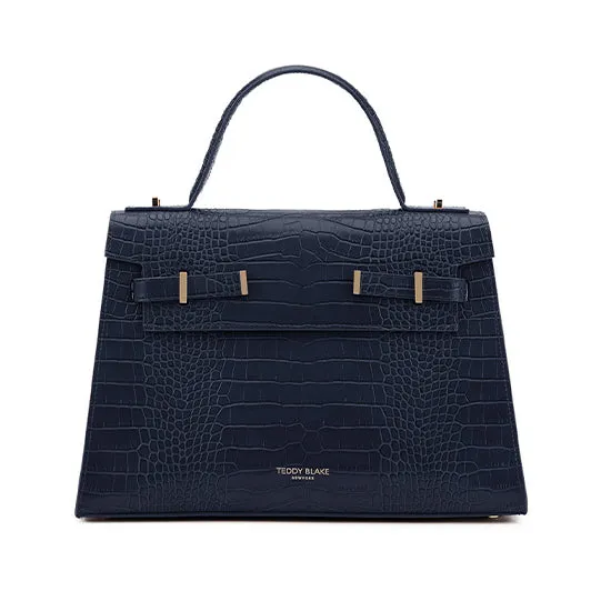 Ava Croco  14" - Blue Jeans handle bags on sale