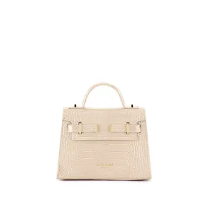 Ava Croco  9" - Cream handle bags on sale