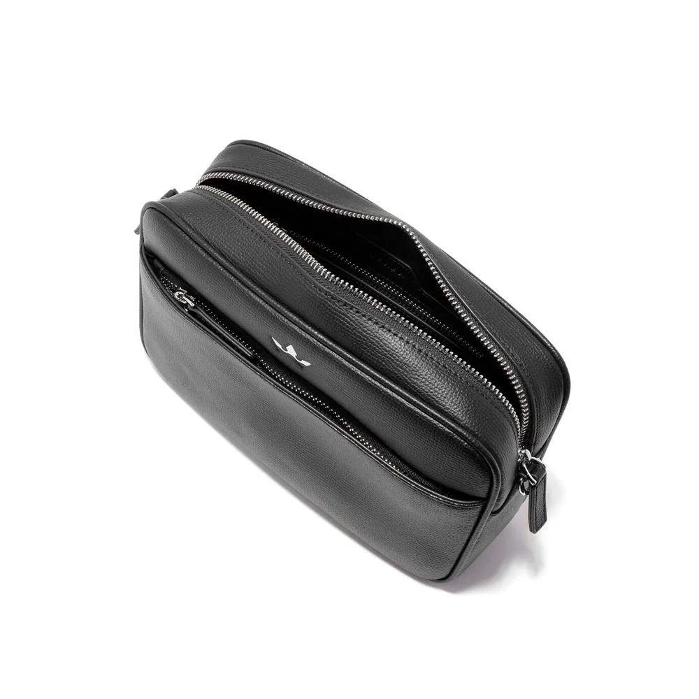 Award 5-In-1 Messenger Bag - Italian Leather Black