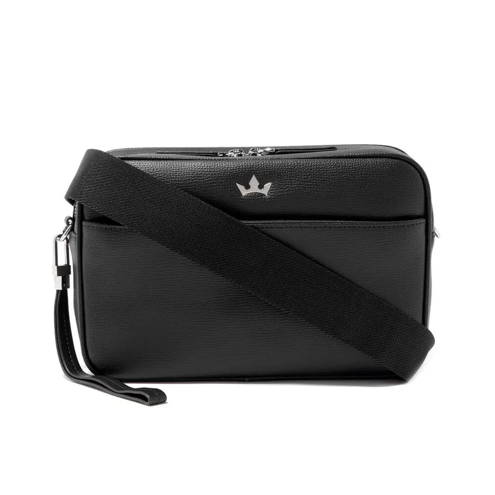 Award 5-In-1 Messenger Bag - Italian Leather Black stylish bucket bags