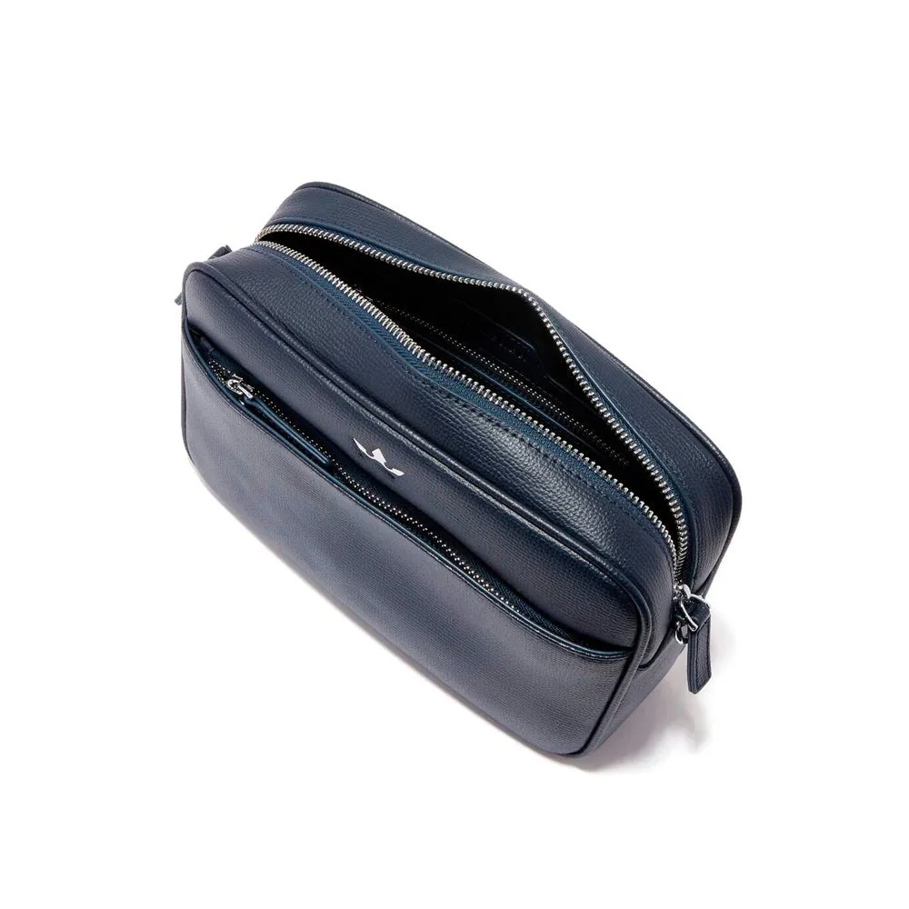Award 5-In-1 Messenger Bag - Italian Leather Navy Blue