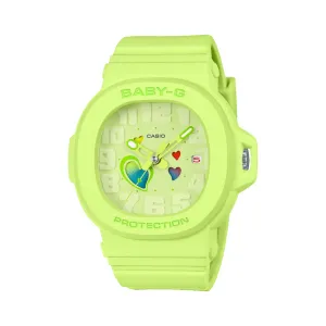 Baby-G Ana Swing Heart Dial Green Resin Band Watch BGA10-3A 