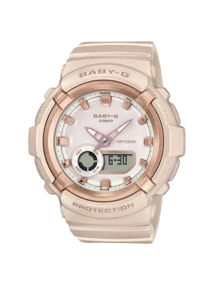 BABY-G DUO Metallic Accents Rose Gold Resin Band Watch BGA280BA-4A 