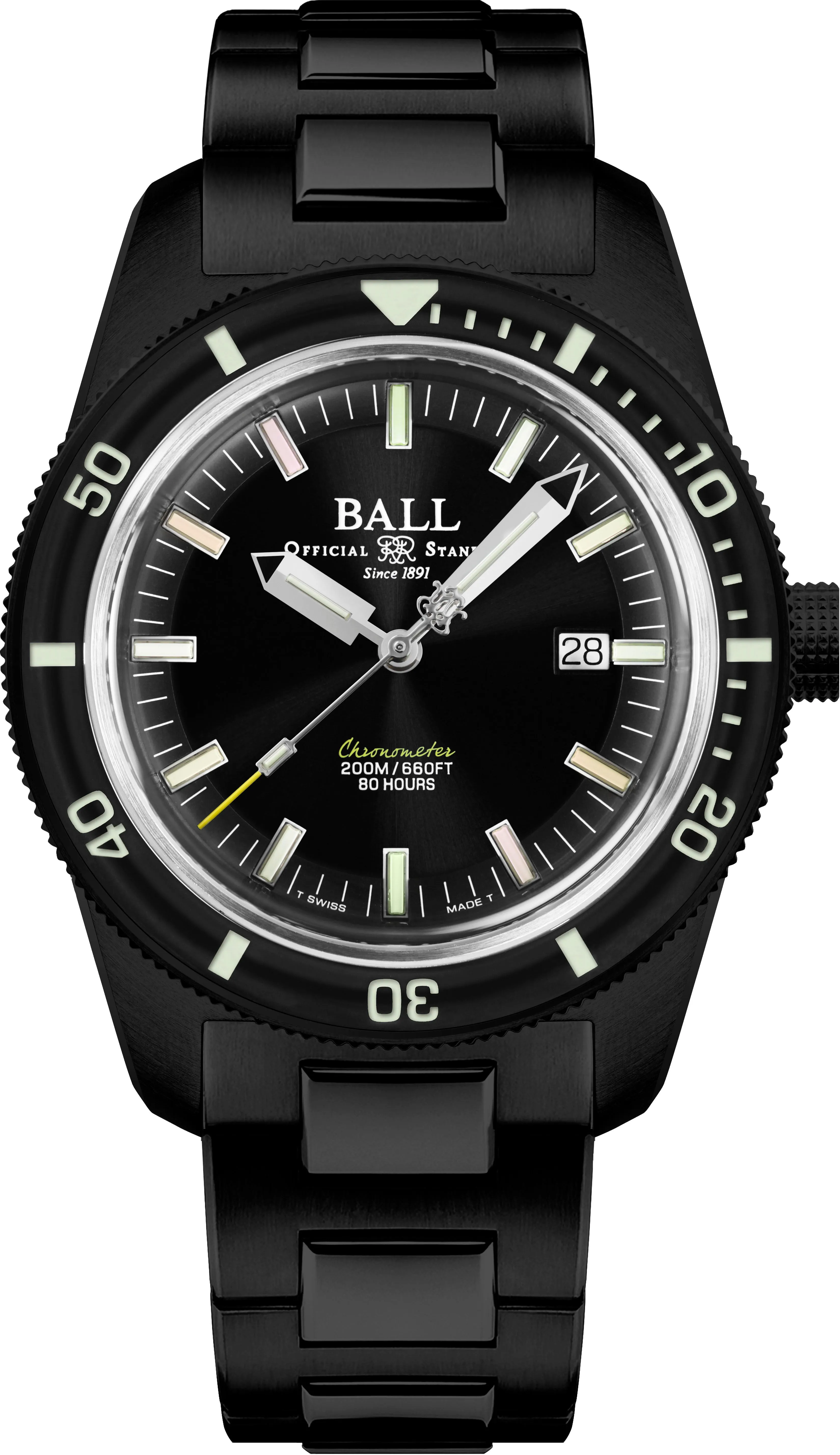 Ball Engineer II Skindiver Heritage Manufacture Chronometer DD3208B-S2C-BKR 