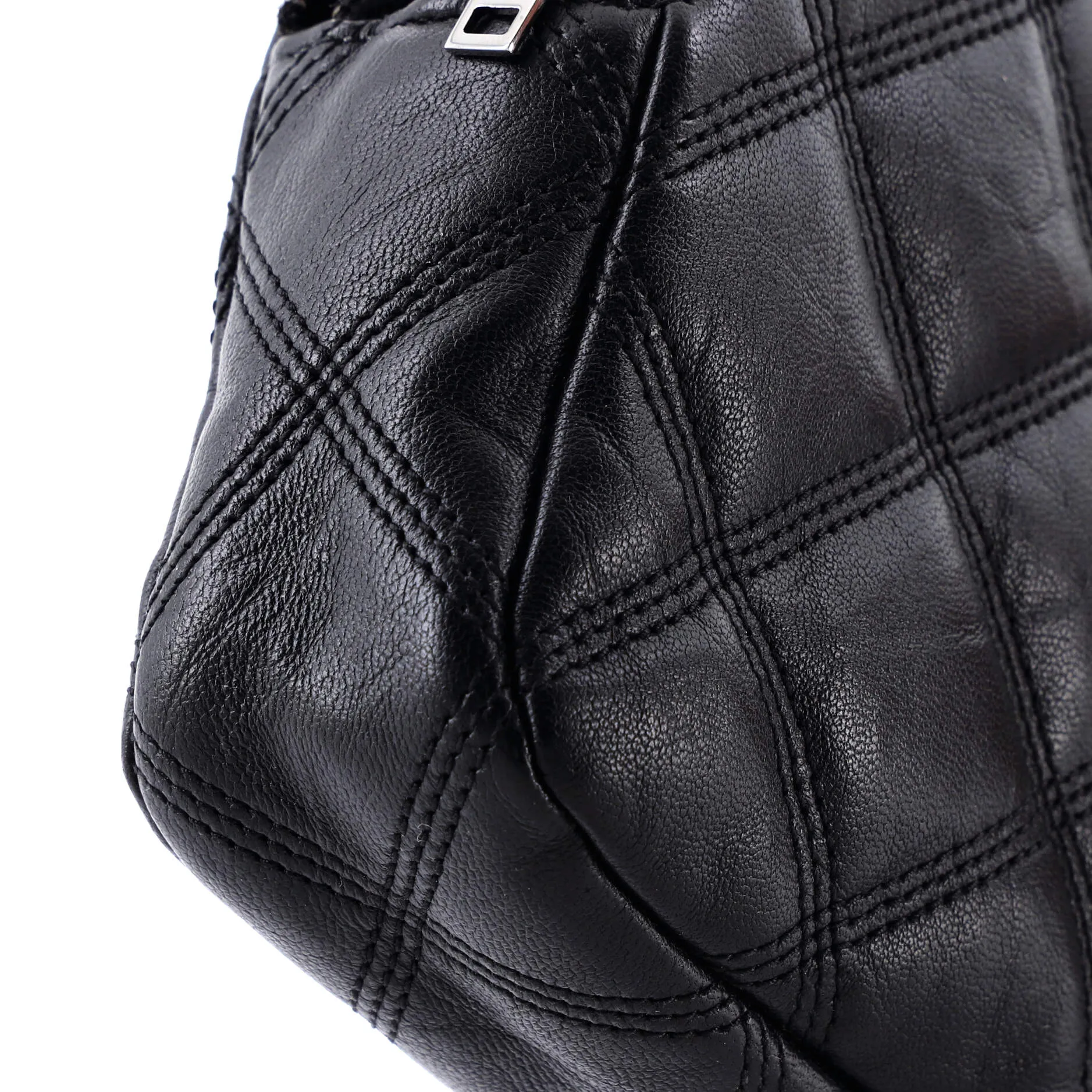 Becky Double Zip Crossbody Bag Quilted Leather Mini