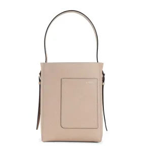 Beige Cashmere Calf Leather Small Bucket Bag stylish bucket bags