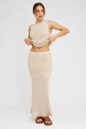 Beige Knit Skirt Midi Crochet,skirt,denim skirt,mini skirt,maxi skirt,jean skirt,skort,tennis skirt,pleated skirt,pencil skirt,bubble skirt,plisse skirt,fitted skirt,midi skirt,short skirt,short mini skirt,leather skirt,a line skirt