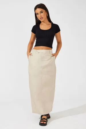 Beige Maxi Skirt High Rise,skirt,denim skirt,mini skirt,maxi skirt,jean skirt,skort,tennis skirt,pleated skirt,pencil skirt,bubble skirt,plisse skirt,fitted skirt,midi skirt,short skirt,short mini skirt,leather skirt,a line skirt