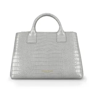 Bella Croco 15" - Light Grey handle bags on sale