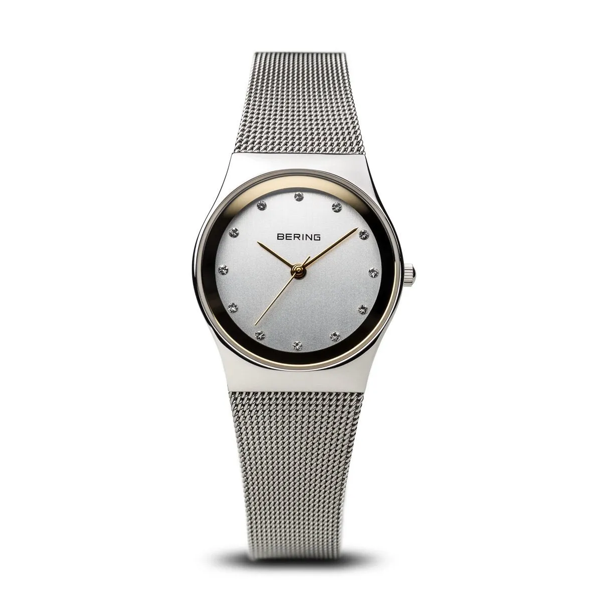Bering Classic Polished Silver 27mm Mesh Watch 