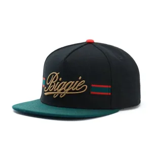 Biggie Retro Cotton Snapback Cap stylish boater hat with ribbon on model