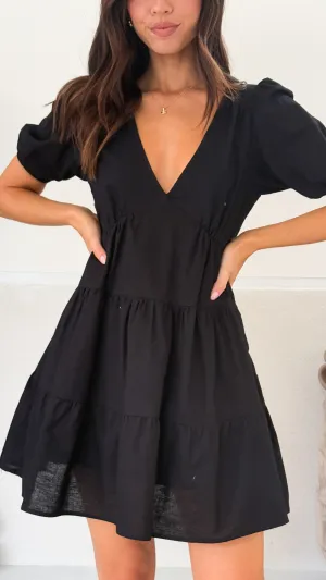 Billie Mini Dress - Black,prom dresses,wedding guest dresses,homecoming dresses,bridesmaid dresses,cocktail dresses,women clothing,summer dresses,formal dresses,sundresses,mother of the bride dresses,quince clothing,bodycon dress,dress casual,dress design,