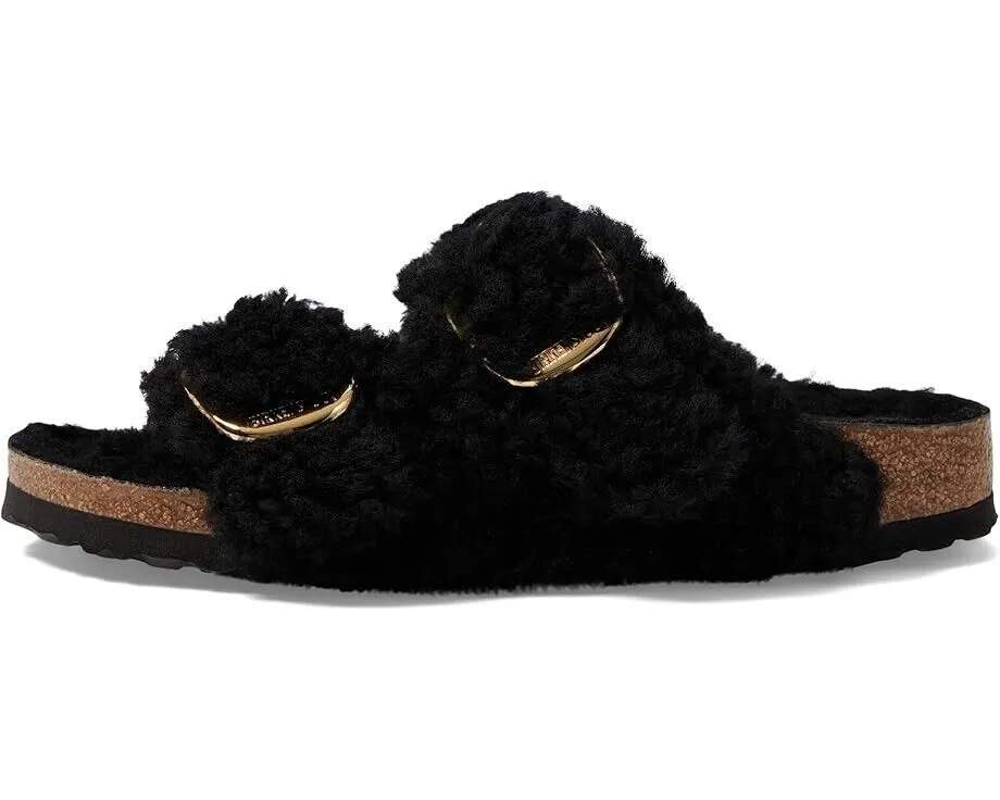 Birkenstock Arizona Big Buckle Teddy Slide Unisexe US M4/L6 Sandales Noires ZPO1712