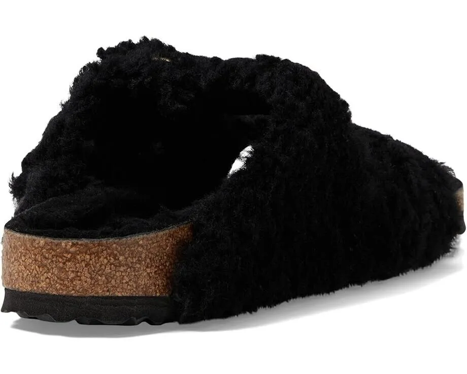 Birkenstock Arizona Big Buckle Teddy Slide Unisexe US M4/L6 Sandales Noires ZPO1712