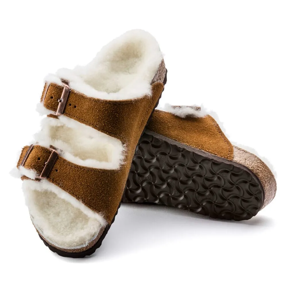 Birkenstock Arizona en mouton couleur vison 1017792 Préscolaire
