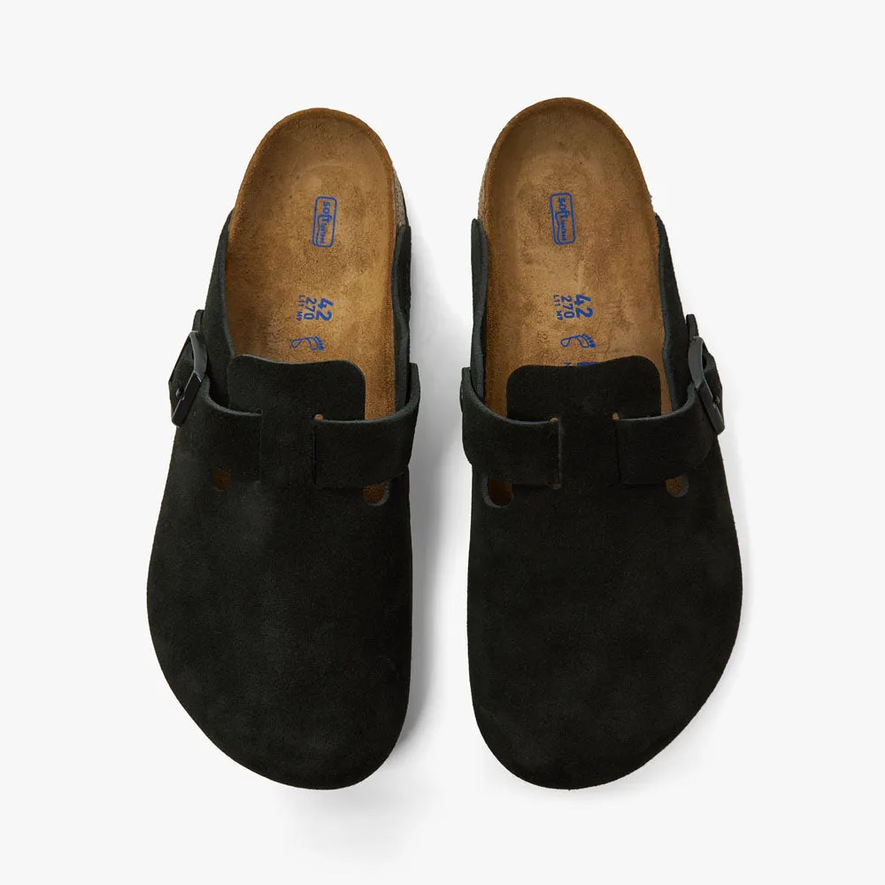 Birkenstock Boston en daim / Noir