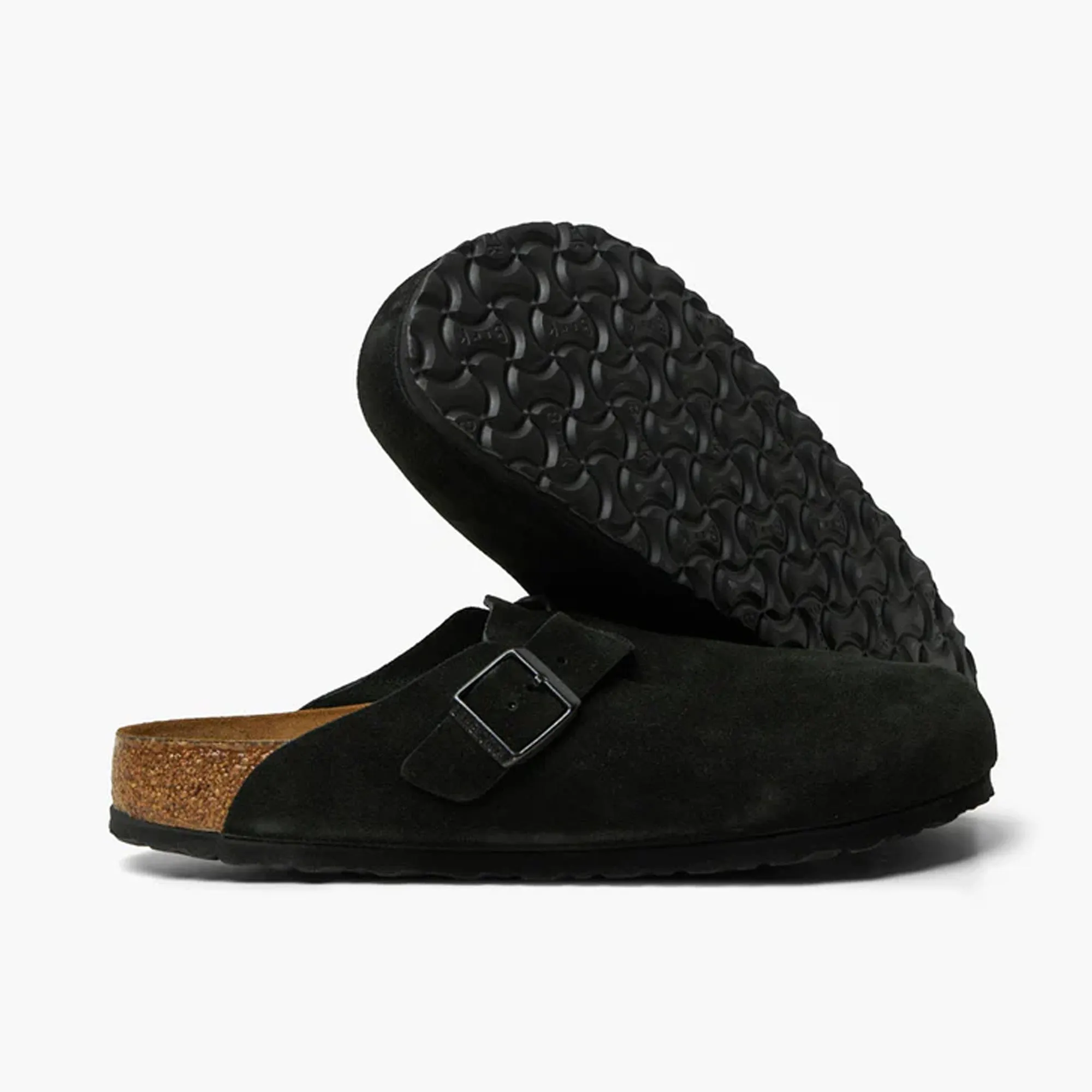 Birkenstock Boston en daim / Noir