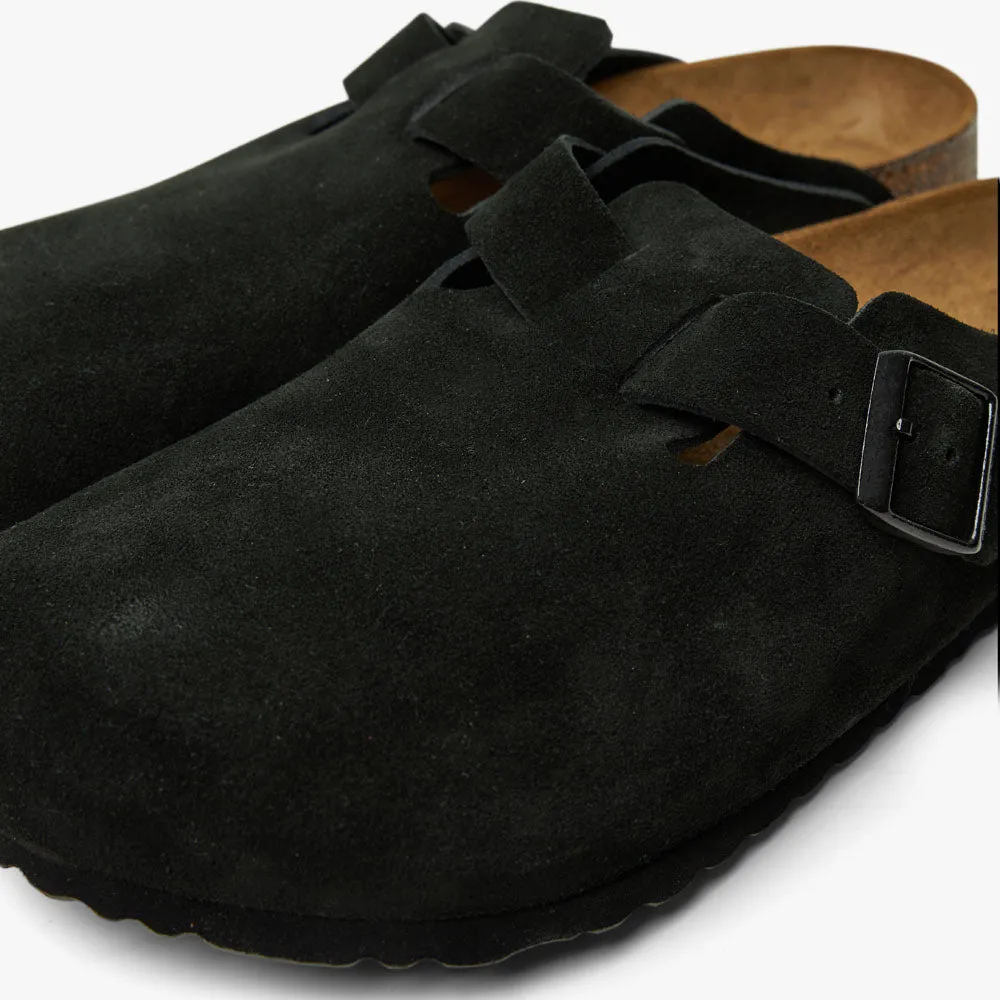 Birkenstock Boston en daim / Noir